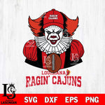 Louisiana Ragin' Cajuns Pennywise Horror Sport 9 Svg Eps Dxf Png File, Digital Download
