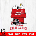 Louisiana Ragin' Cajuns Snoopy Chill Football SVG DXF EPS PNG FILE,Snoopy File Cut, NCAA Digital Download,Instant Download,Christmas Silhouette
