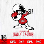 Louisiana Ragin' Cajuns Snoopy Sport 3 Svg Eps Dxf Png File, Digital Download
