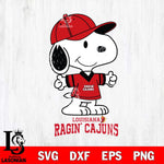 Louisiana Ragin' Cajuns Snoopy football SVG DXF EPS PNG FILE,Snoopy File Cut, NCAA Digital Download,Instant Download,Christmas Silhouette