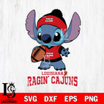 Louisiana Ragin' Cajuns Stitch Disney, Svg Eps Dxf Png File, Digital Download