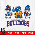 Louisiana Tech Bulldogs 3 Gnomes Football Svg Eps Dxf Png File, Digital Download, Instant Download