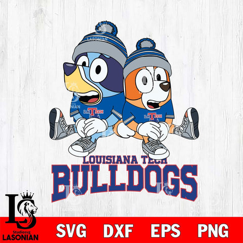 Louisiana Tech Bulldogs Bluey & Bingo 8 Svg Eps Dxf Png File, NCAA svg, Digital Download, Instant Download