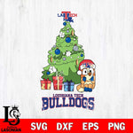 Louisiana Tech Bulldogs Bluey Chilli Christmas Tree Svg Eps Dxf Png File, Digital Download