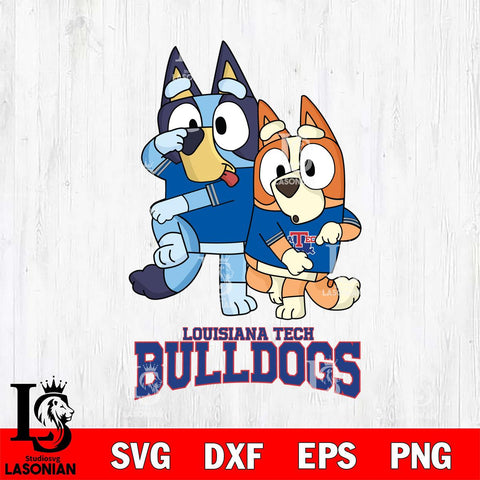 Louisiana Tech Bulldogs Bluey Chilli Dance Mode Svg Eps Dxf Png File, Digital Download, Instant Download