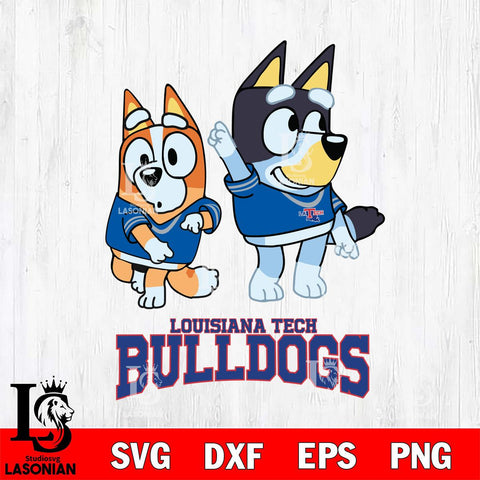 Louisiana Tech Bulldogs Bluey Chilli Mode Dance Svg Eps Dxf Png File, Digital Download, Instant Download