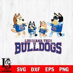 Louisiana Tech Bulldogs Bluey Dance Squats Svg Eps Dxf Png File, Digital Download, Instant Download