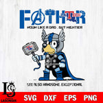 Louisiana Tech Bulldogs Bluey Fathor Father day Svg Eps Dxf Png File, Digital Download, Instant Download