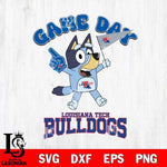 Louisiana Tech Bulldogs Bluey Game Day Svg Eps Dxf Png File, Digital Download, Instant Download