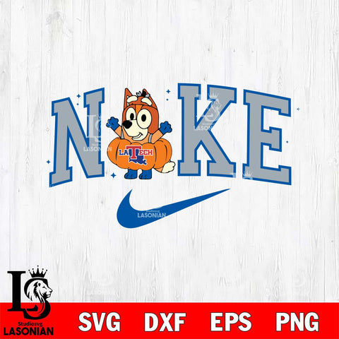 Louisiana Tech Bulldogs Bluey Halloween Nike NCAA Svg Eps Dxf Png File, Digital Download, Instant Download