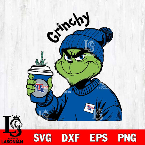 Louisiana Tech Bulldogs Boujee Grinch 10 Svg Eps Dxf Png File, Digital Download, Instant Download