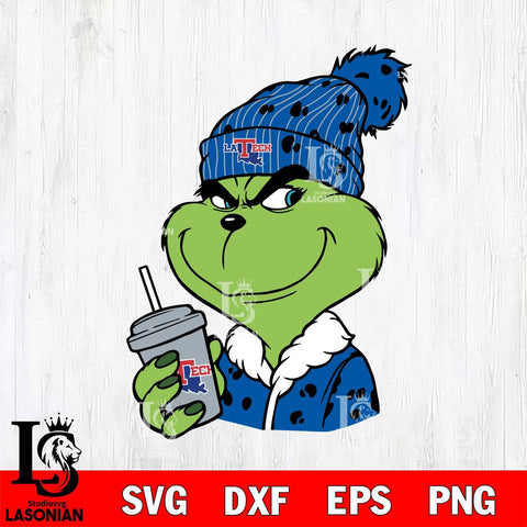 Louisiana Tech Bulldogs Boujee Grinch 3 Svg Eps Dxf Png File, Digital Download, Instant Download