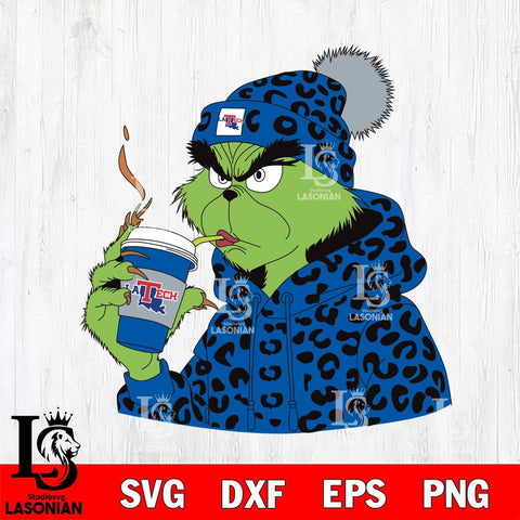 Louisiana Tech Bulldogs Boujee Grinch 8 Svg Eps Dxf Png File, Digital Download, Instant Download