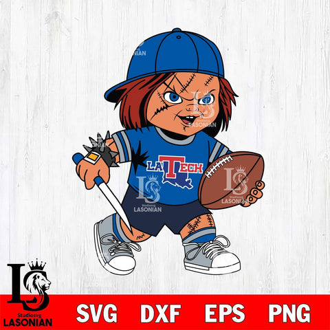 Louisiana Tech Bulldogs Chucky Horror 10 Svg Eps Dxf Png File, NCAA svg, Digital Download, Instant Download