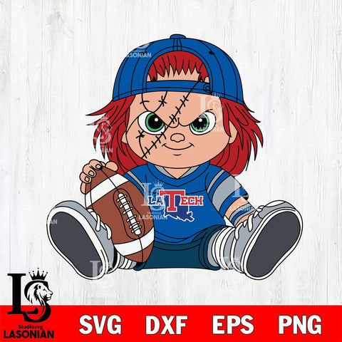 Louisiana Tech Bulldogs Chucky Horror 11 Svg Eps Dxf Png File, NCAA svg, Digital Download, Instant Download