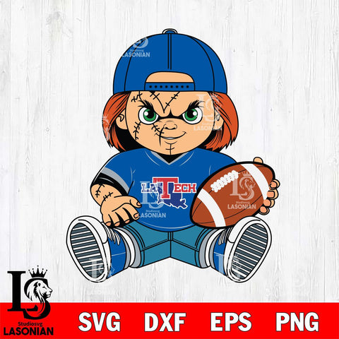 Louisiana Tech Bulldogs Chucky Horror 3 Svg Eps Dxf Png File, NCAA svg, Digital Download, Instant Download