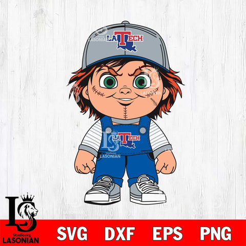 Louisiana Tech Bulldogs Chucky Horror Svg Eps Dxf Png File, NCAA svg, Digital Download, Instant Download