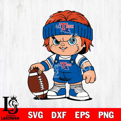 Louisiana Tech Bulldogs Chucky Horror 5 Svg Eps Dxf Png File, NCAA svg, Digital Download, Instant Download