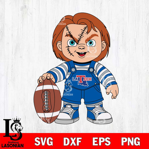 Louisiana Tech Bulldogs Chucky Horror 7 Svg Eps Dxf Png File, NCAA svg, Digital Download, Instant Download