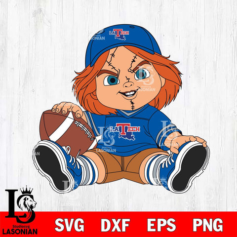 Louisiana Tech Bulldogs Chucky Horror 8 Svg Eps Dxf Png File, NCAA svg, Digital Download, Instant Download