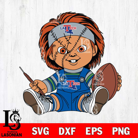 Louisiana Tech Bulldogs Chucky Horror 9 Svg Eps Dxf Png File, NCAA svg, Digital Download, Instant Download