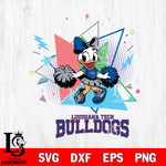 Louisiana Tech Bulldogs Cute Daisy Duck Cheerleader SVG DXF EPS PNG FILE, NCAA File Cut,Digital Download,Instant Download