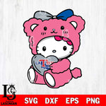 Louisiana Tech Bulldogs Cute Hello Kitty 3 Svg Eps Dxf Png File, Digital Download, Instant Download