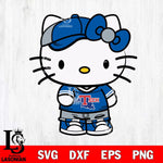 Louisiana Tech Bulldogs Cute Hello Kitty Football 2 Svg Eps Dxf Png File, NCAA svg, Digital Download, Instant Download