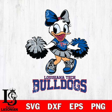 Louisiana Tech Bulldogs Daisy Duck Cheerleader Disney, Svg Eps Dxf Png File, Digital Download