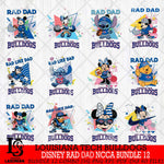 Louisiana Tech Bulldogs Disney Rad Dad NCAA Bundle 12 SVG DXF EPS PNG FILE, BUNDLE NCAA Disney Father day File Cut,Digital Download,Instant Download,Disney Svg Files