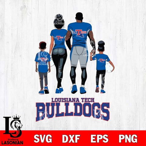 Louisiana Tech Bulldogs Family Love Rugby SVG DXF EPS PNG FILE,NCAA SVG, Father day Digital Download,Instant Download, Silhouette