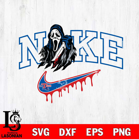 Louisiana Tech Bulldogs Ghostface Nike Svg Eps Dxf Png File, Digital Download, Instant Download