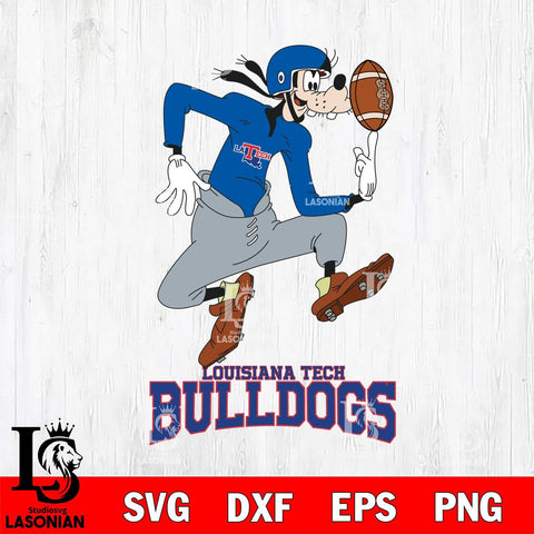 Louisiana Tech Bulldogs Goofy Circus Football SVG DXF EPS PNG FILE,NCAA svg ,Football Digital Download,Instant Download, Silhouette