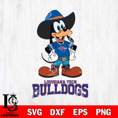 Louisiana Tech Bulldogs Goofy Cowboy Sport SVG DXF EPS PNG FILE,NCAA svg ,Football Digital Download,Instant Download, Silhouette