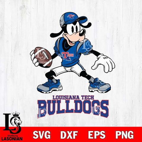 Louisiana Tech Bulldogs Goofy Disney, Svg Eps Dxf Png File, Digital Download