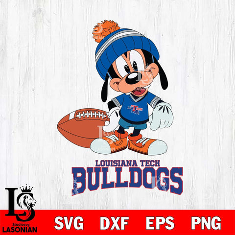 Louisiana Tech Bulldogs Goofy Football SVG DXF EPS PNG FILE,NCAA svg ,Football Digital Download,Instant Download, Silhouette
