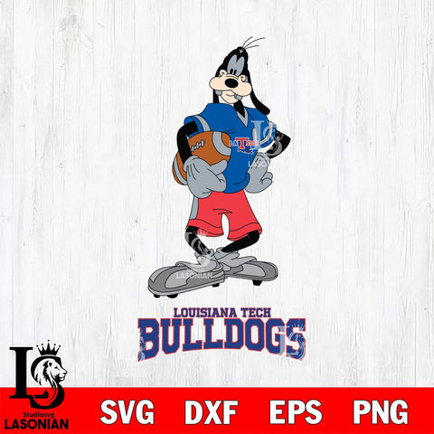 Louisiana Tech Bulldogs Goofy Player SVG DXF EPS PNG FILE,NCAA svg ,Football Digital Download,Instant Download, Silhouette