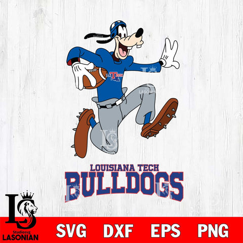 Louisiana Tech Bulldogs Goofy rugby Sport SVG DXF EPS PNG FILE,NCAA svg ,Football Digital Download,Instant Download, Silhouette