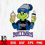 Louisiana Tech Bulldogs Grinch 2 coffee Svg Eps Dxf Png File, Digital Download, Instant Download
