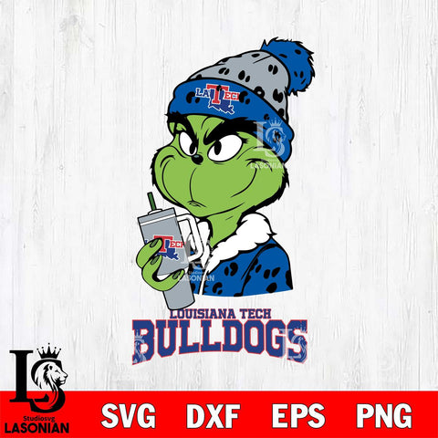 Louisiana Tech Bulldogs Grinch Bougie Leopard Svg Eps Dxf Png File, Digital Download, Instant Download