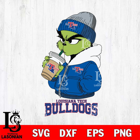 Louisiana Tech Bulldogs Grinch Bougie Sport Svg Eps Dxf Png File, Digital Download, Instant Download