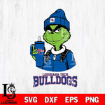 Louisiana Tech Bulldogs Grinch Football Christmas Cut Files Cricut, Svg Dxf Eps Png file, Digital download , Silhouette