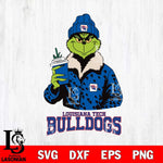 Louisiana Tech Bulldogs Grinch Leopard Svg Eps Dxf Png File, Digital Download, Instant Download
