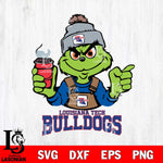 Louisiana Tech Bulldogs Grinch with coffee Svg Eps Dxf Png File, Digital Download, Instant Download