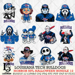 Louisiana Tech Bulldogs Halloween Bundle 12 SVG Svg Eps Dxf Png File, NCAA bundle svg, Digital Download, Instant Download