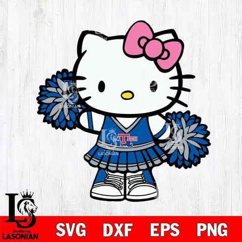 Louisiana Tech Bulldogs Hello Kitty Cheerleader 11 Svg Eps Dxf Png File, Digital Download, Instant Download