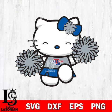 Louisiana Tech Bulldogs Hello Kitty Cheerleader Svg Eps Dxf Png File, Digital Download, Instant Download