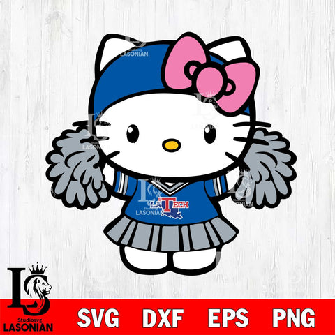 Louisiana Tech Bulldogs Hello Kitty Cheerleader 5 Svg Eps Dxf Png File, Digital Download, Instant Download