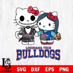 Louisiana Tech Bulldogs Hello Kitty Horror 11 Svg Eps Dxf Png File, Digital Download