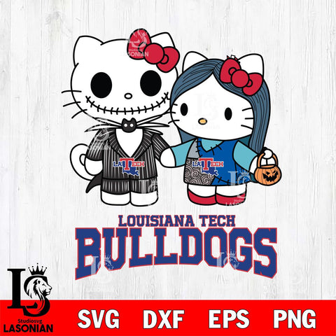 Louisiana Tech Bulldogs Hello Kitty Horror 11 Svg Eps Dxf Png File, Digital Download
